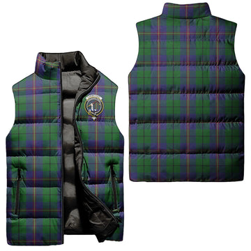 Carmichael Tartan Sleeveless Puffer Jacket with Family Crest