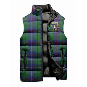 Carmichael Tartan Sleeveless Puffer Jacket with Family Crest