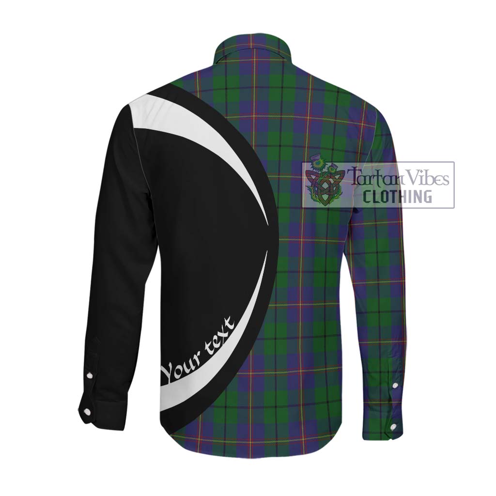 Carmichael Tartan Long Sleeve Button Up with Family Crest Circle Style Men's Shirt - Tartan Vibes Clothing