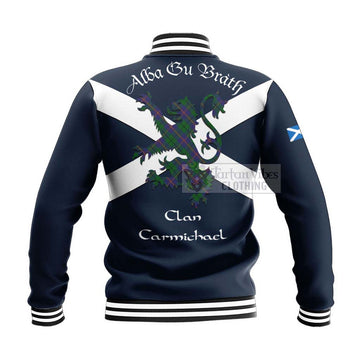 Carmichael Tartan Lion Rampant Baseball Jacket  Proudly Display Your Heritage with Alba Gu Brath and Clan Name