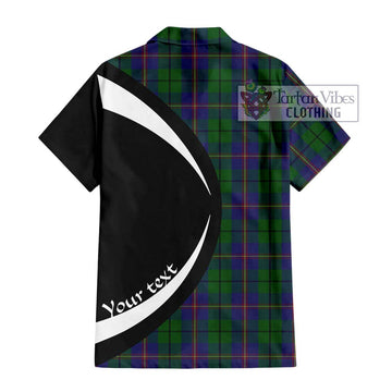 Carmichael Tartan Short Sleeve Button Up with Family Crest Circle Style