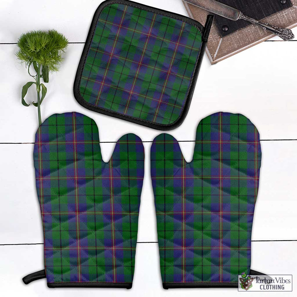 Carmichael Tartan Combo Oven Mitt & Pot-Holder Combo 1 Oven Mitt & 1 Pot-Holder Black - Tartan Vibes Clothing