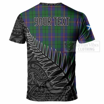 Carmichael Crest Tartan T-Shirt with New Zealand Silver Fern Half Style