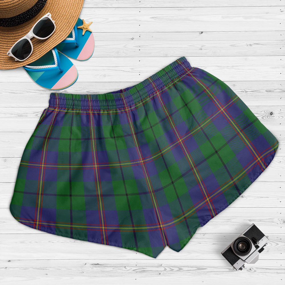 carmichael-tartan-womens-shorts-with-family-crest