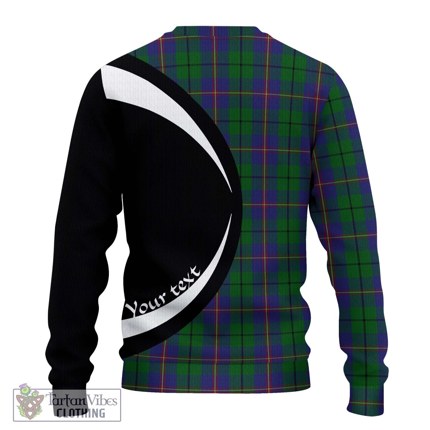 Tartan Vibes Clothing Carmichael Tartan Knitted Sweater with Family Crest Circle Style