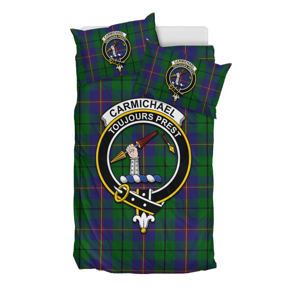 Carmichael Tartan Bedding Set with Family Crest - Tartan Vibes Clothing