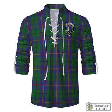 Carmichael Tartan Men's Scottish Traditional Jacobite Ghillie Kilt Shirt with Family Crest - Tartan Vibes Clothing