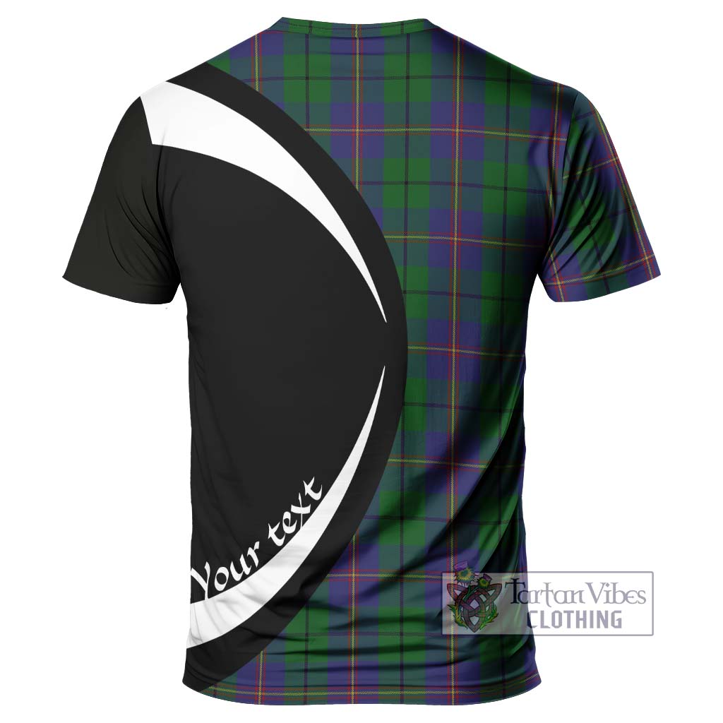 Tartan Vibes Clothing Carmichael Tartan T-Shirt with Family Crest Circle Style