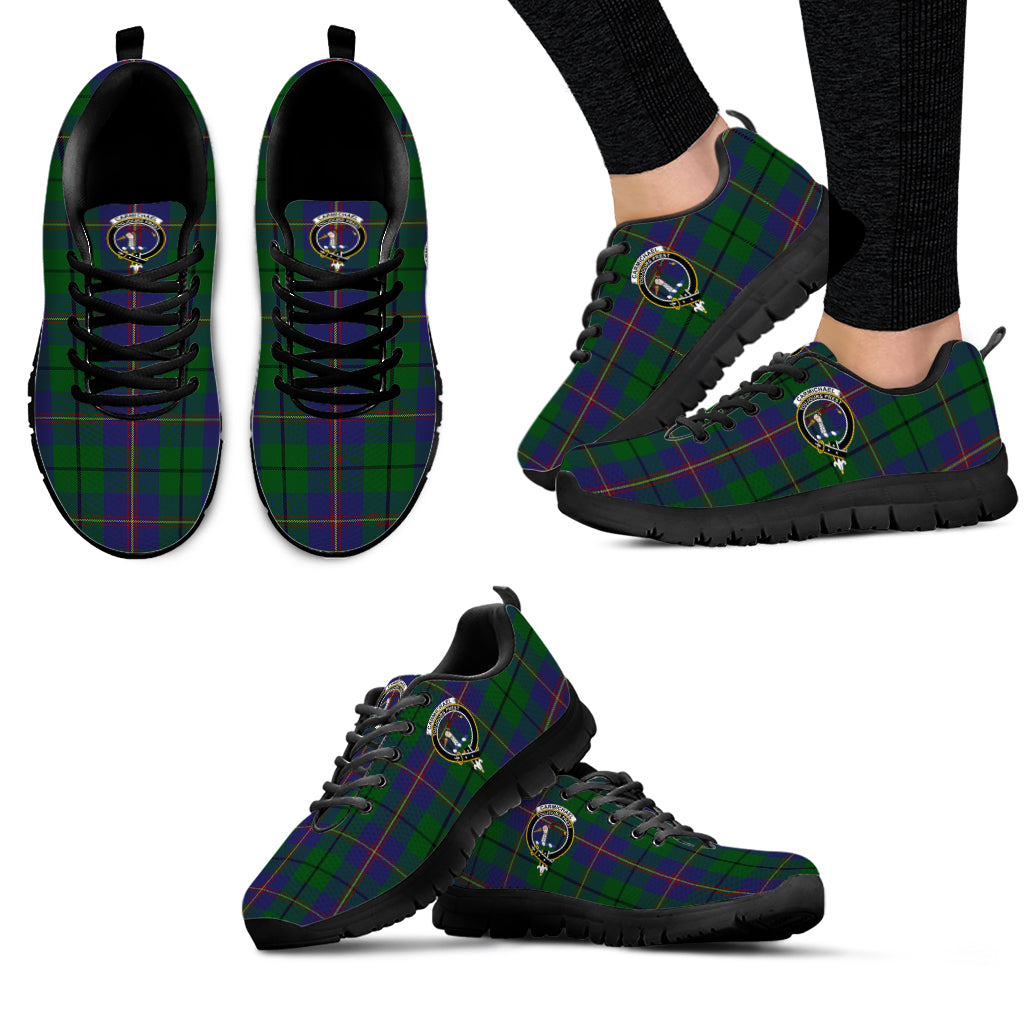 Carmichael Tartan Sneakers with Family Crest - Tartan Vibes Clothing