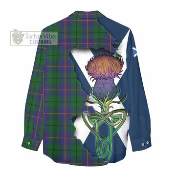 Carmichael Tartan Family Crest Women's Casual Shirt Scottish Thistle Celtic Inspired - Tartan Vibes Clothing