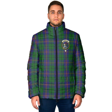 Carmichael Tartan Padded Jacket with Family Crest