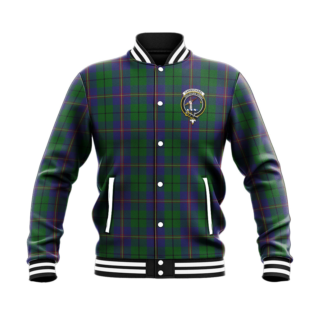 Carmichael Tartan Baseball Jacket with Family Crest - Tartan Vibes Clothing