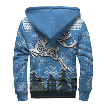 Carmichael Clan Christmas Sherpa Hoodie Celtic Reindeer Style