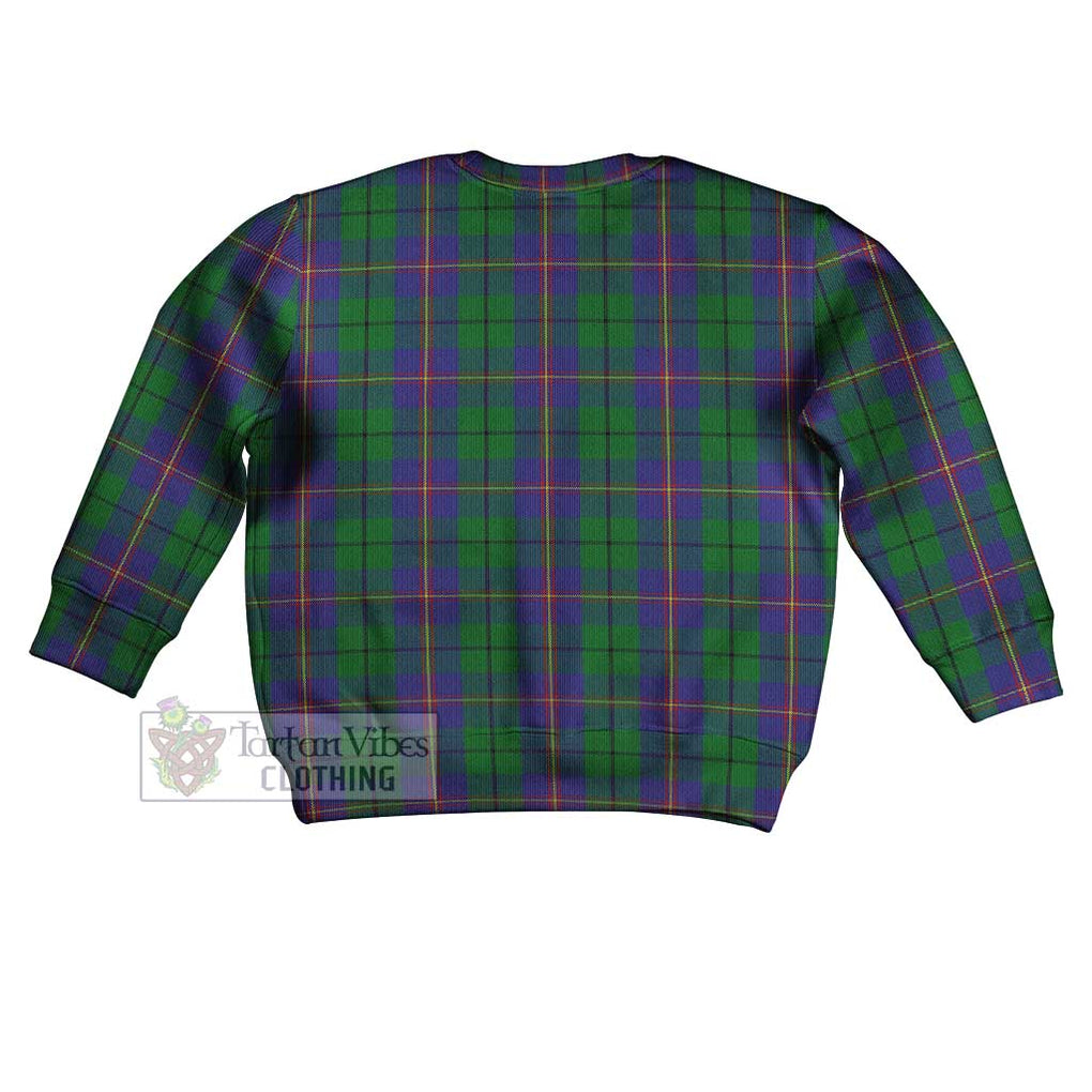 Tartan Vibes Clothing Carmichael Tartan Kid Ugly Sweater with Family Crest