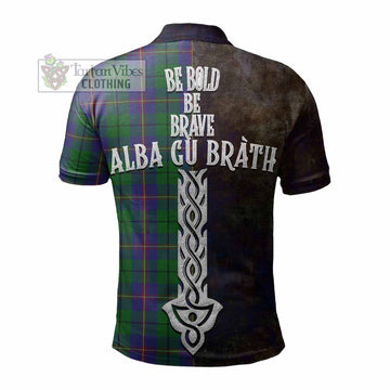 Carmichael Tartan Family Crest Polo Shirt Alba Gu Brath Be Brave Lion Ancient Style - Tartan Vibes Clothing