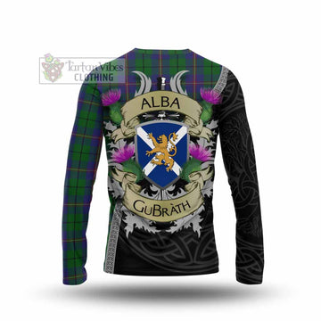 Carmichael Tartan Family Crest Long Sleeve T-Shirt Lion Rampant Royal Thistle Shield Celtic Inspired - Tartan Vibes Clothing
