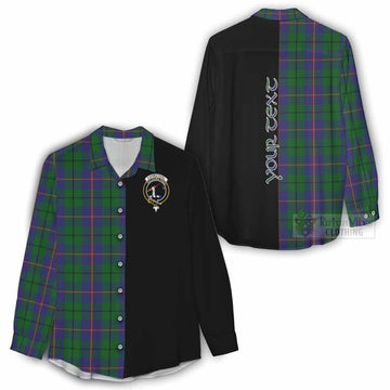 Carmichael Tartan Women's Casual Shirt with Family Crest and Half Of Me Style