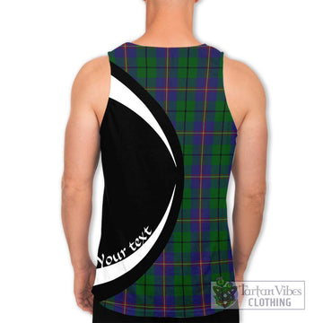 Carmichael Tartan Men's Tank Top with Family Crest Circle Style