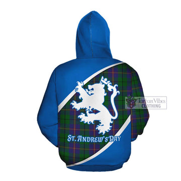 Carmichael Family Crest Tartan Cotton Hoodie Celebrate Saint Andrew's Day in Style Pullover Hoodie - Tartan Vibes Clothing