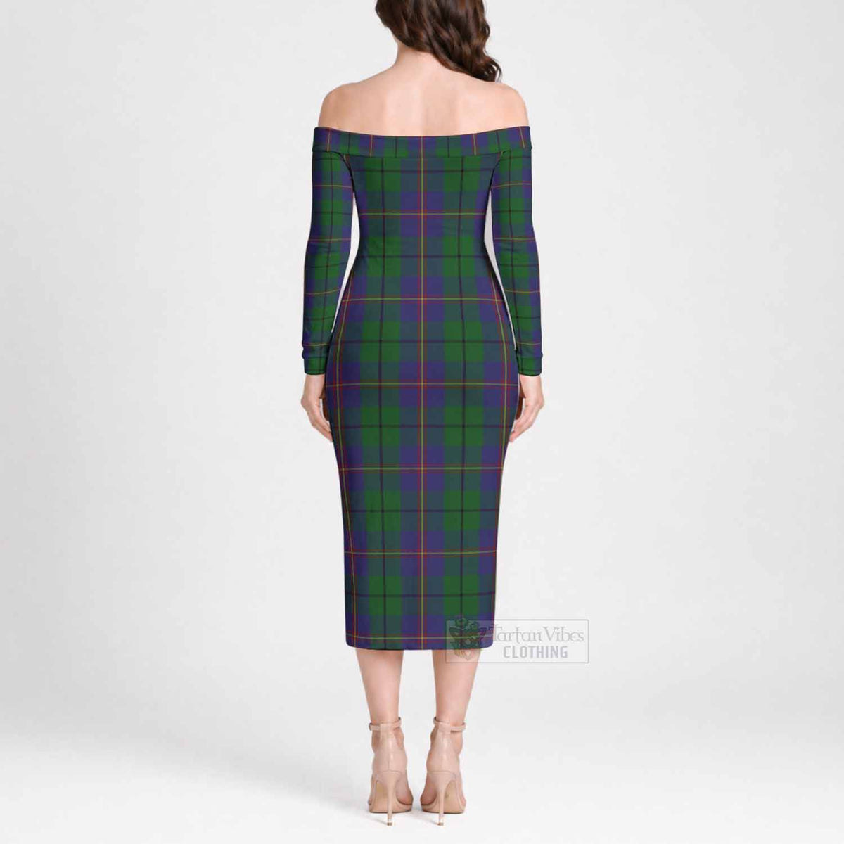 Carmichael Tartan Off Shoulder Lady Dress - Tartan Vibes Clothing