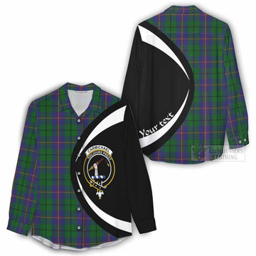 Carmichael Tartan Women's Casual Shirt with Family Crest Circle Style