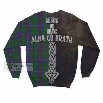 Carmichael Tartan Family Crest Sweatshirt Alba Gu Brath Be Brave Lion Ancient Style - Tartan Vibes Clothing