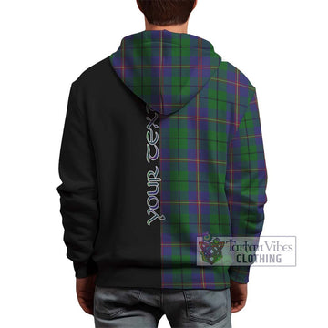 Carmichael Tartan Hoodie with Family Crest and Half Of Me Style - Tartan Vibes Clothing