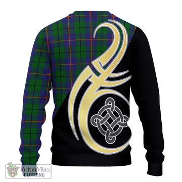 Carmichael Tartan Ugly Sweater with Family Crest and Celtic Symbol Style