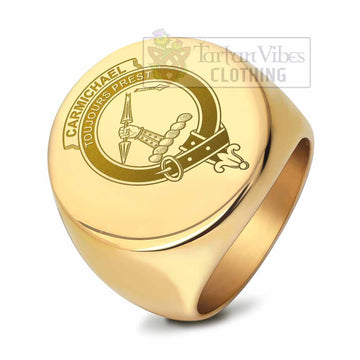 Carmichael Clan Crest Engraved Ring