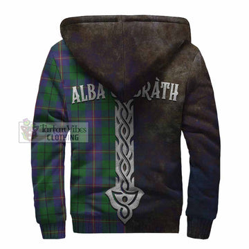 Carmichael Tartan Family Crest Sherpa Hoodie Alba Gu Brath Be Brave Lion Ancient Style - Tartan Vibes Clothing