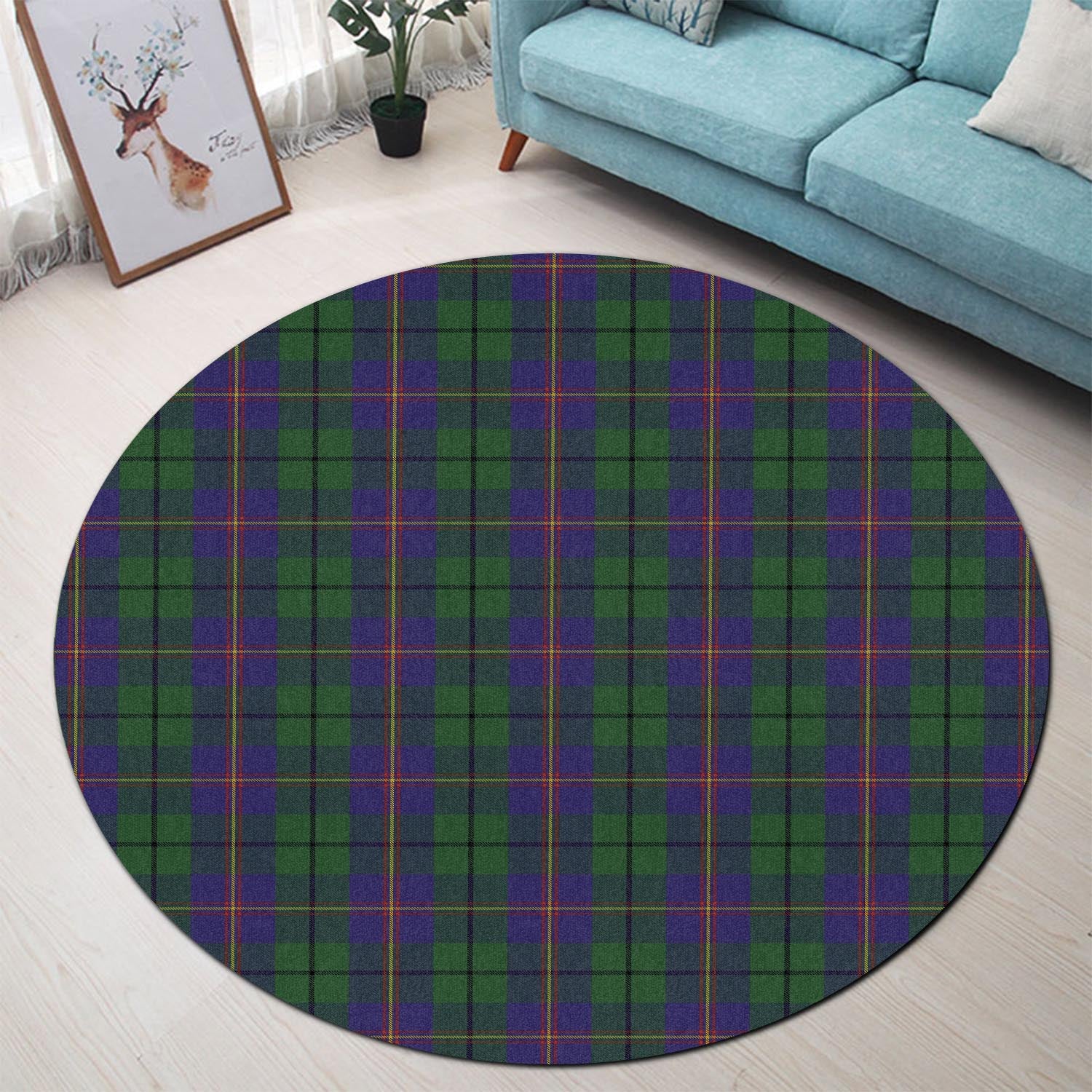 Carmichael Tartan Round Rug - Tartanvibesclothing