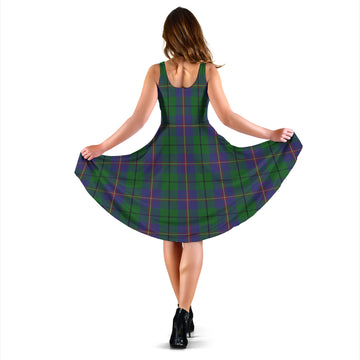 Carmichael Tartan Sleeveless Midi Womens Dress