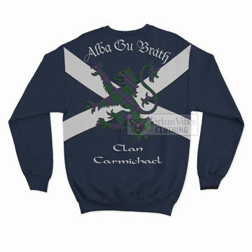 Carmichael Tartan Lion Rampant Sweatshirt  Proudly Display Your Heritage with Alba Gu Brath and Clan Name