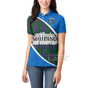 Carmichael Family Crest Tartan Women's Polo Shirt Celebrate Saint Andrew's Day in Style