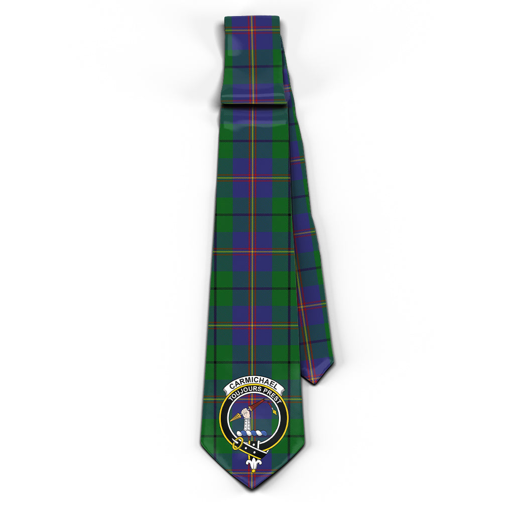 Carmichael Tartan Classic Necktie with Family Crest - Tartan Vibes Clothing