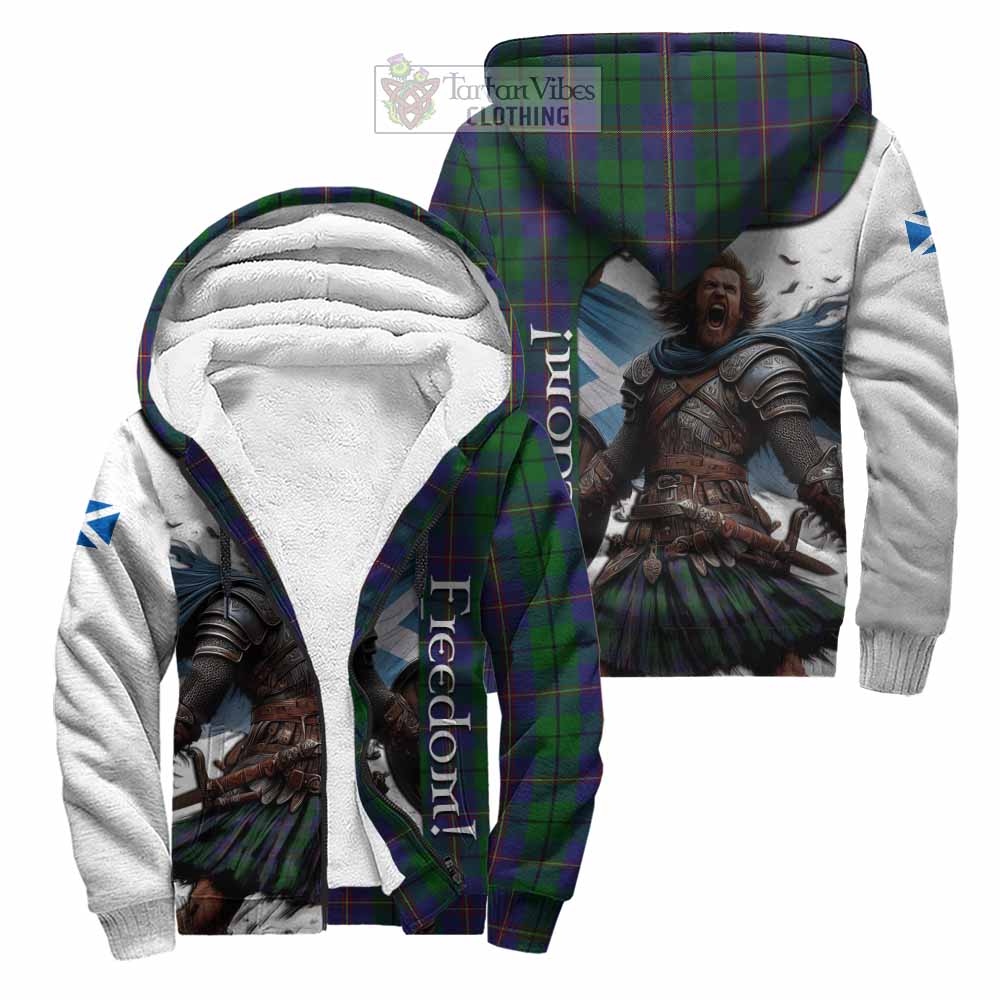 Tartan Vibes Clothing Carmichael Crest Tartan Sherpa Hoodie Inspired by the Freedom of Scottish Warrior