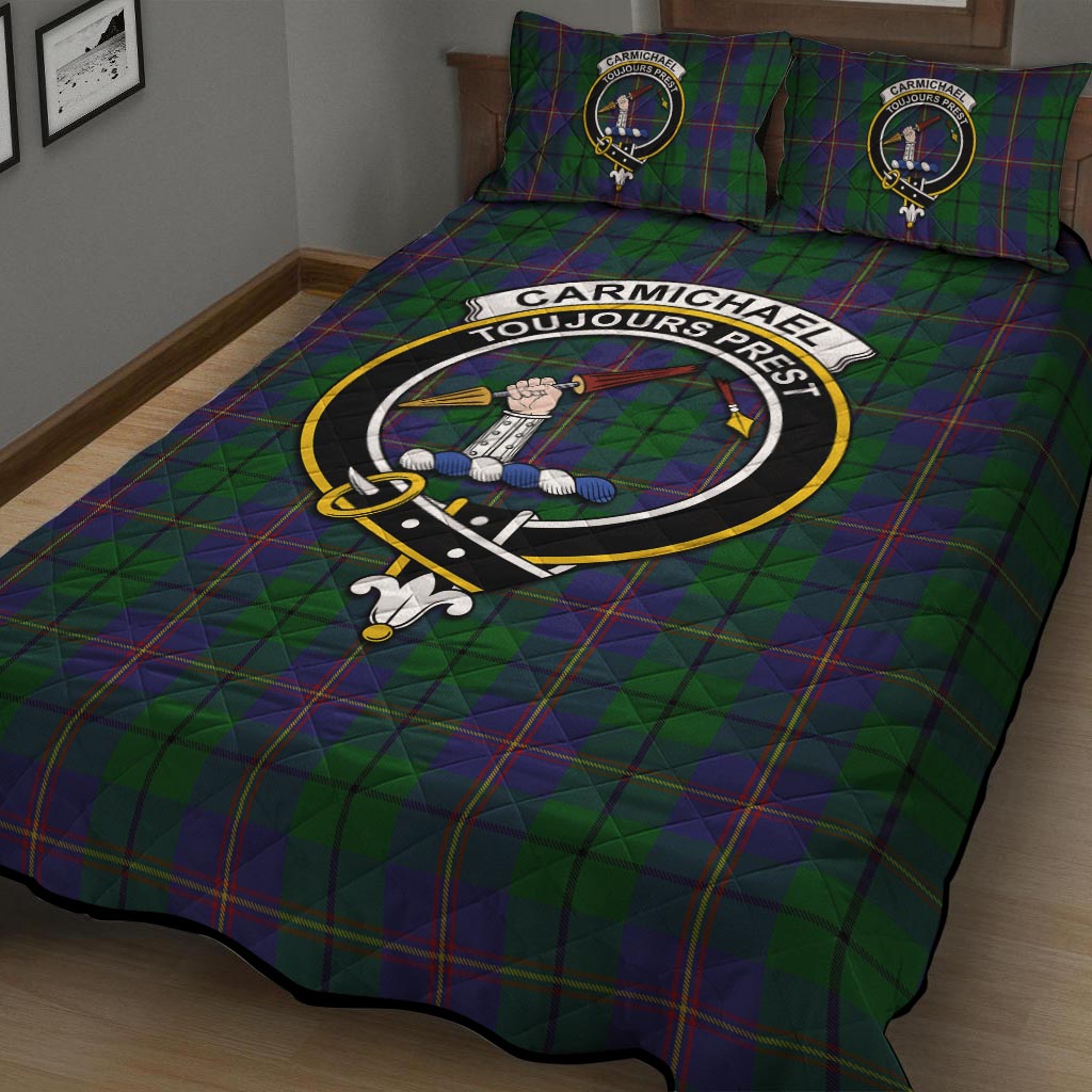 Carmichael Tartan Quilt Bed Set with Family Crest - Tartan Vibes Clothing