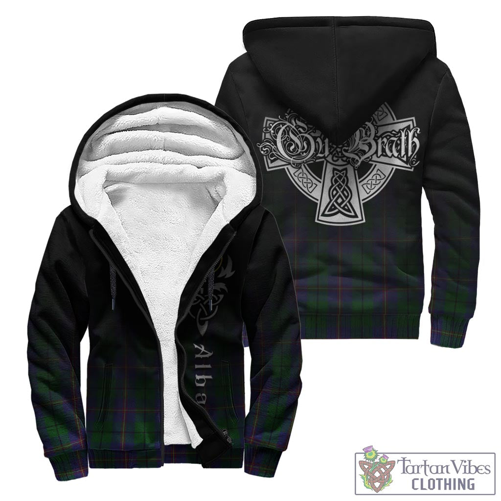 Tartan Vibes Clothing Carmichael Tartan Sherpa Hoodie Featuring Alba Gu Brath Family Crest Celtic Inspired