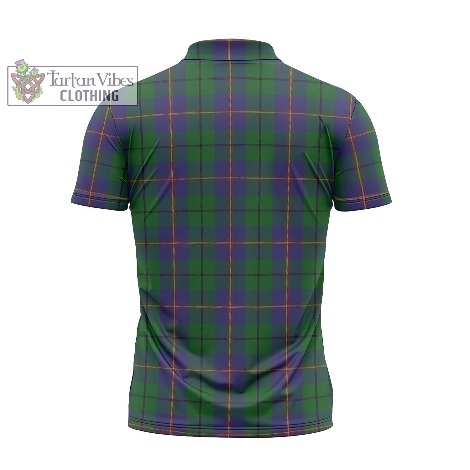 Tartan Vibes Clothing Carmichael Tartan Zipper Polo Shirt with Family Crest