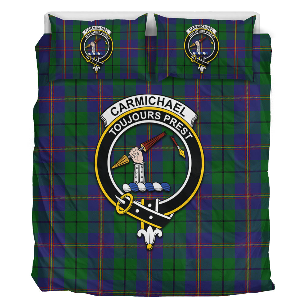 Carmichael Tartan Bedding Set with Family Crest - Tartan Vibes Clothing