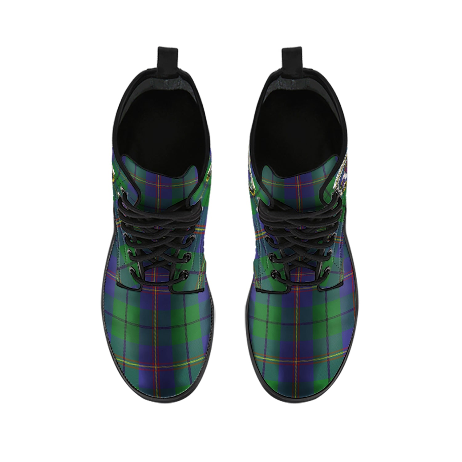 carmichael-tartan-leather-boots-with-family-crest