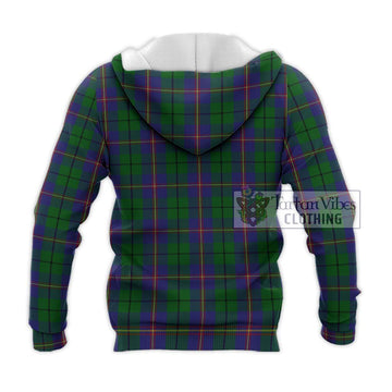 Carmichael Tartan Knitted Hoodie with Family Crest DNA In Me Style