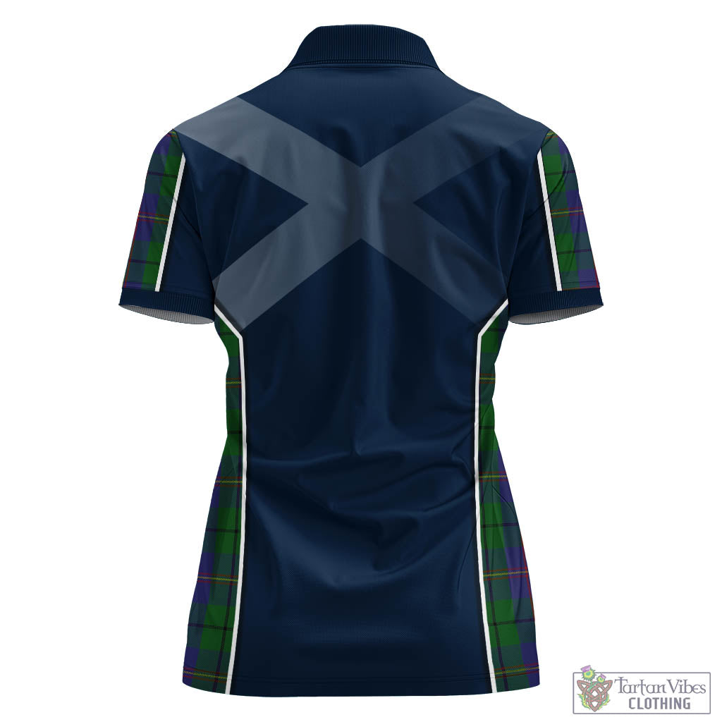 Tartan Vibes Clothing Carmichael Tartan Women's Polo Shirt with Family Crest and Scottish Thistle Vibes Sport Style