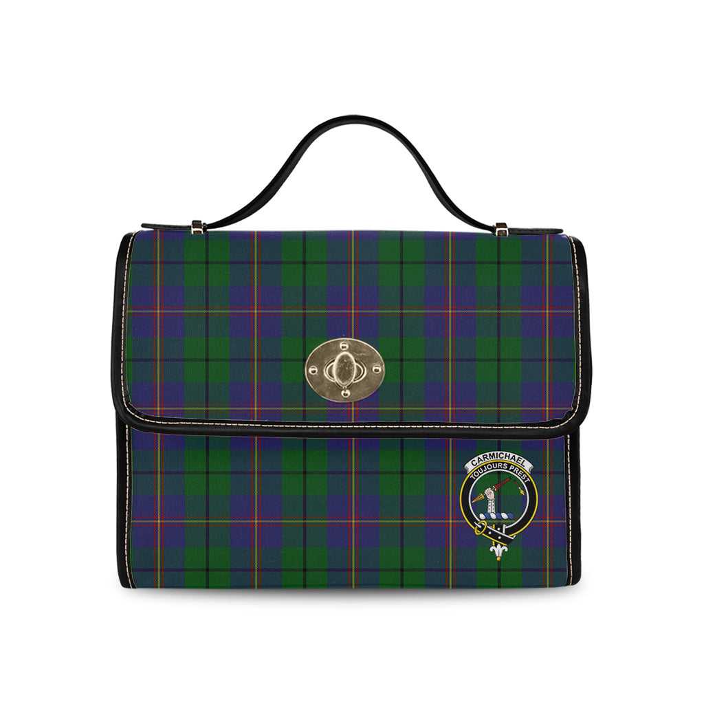 carmichael-tartan-leather-strap-waterproof-canvas-bag-with-family-crest