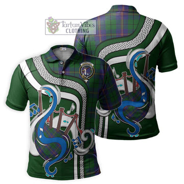 Carmichael Tartan Polo Shirt with Epic Bagpipe Style