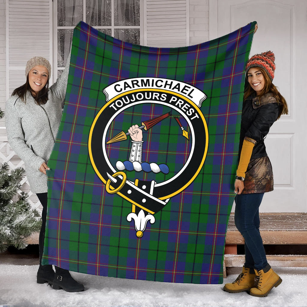 Carmichael Tartan Blanket with Family Crest - Tartan Vibes Clothing