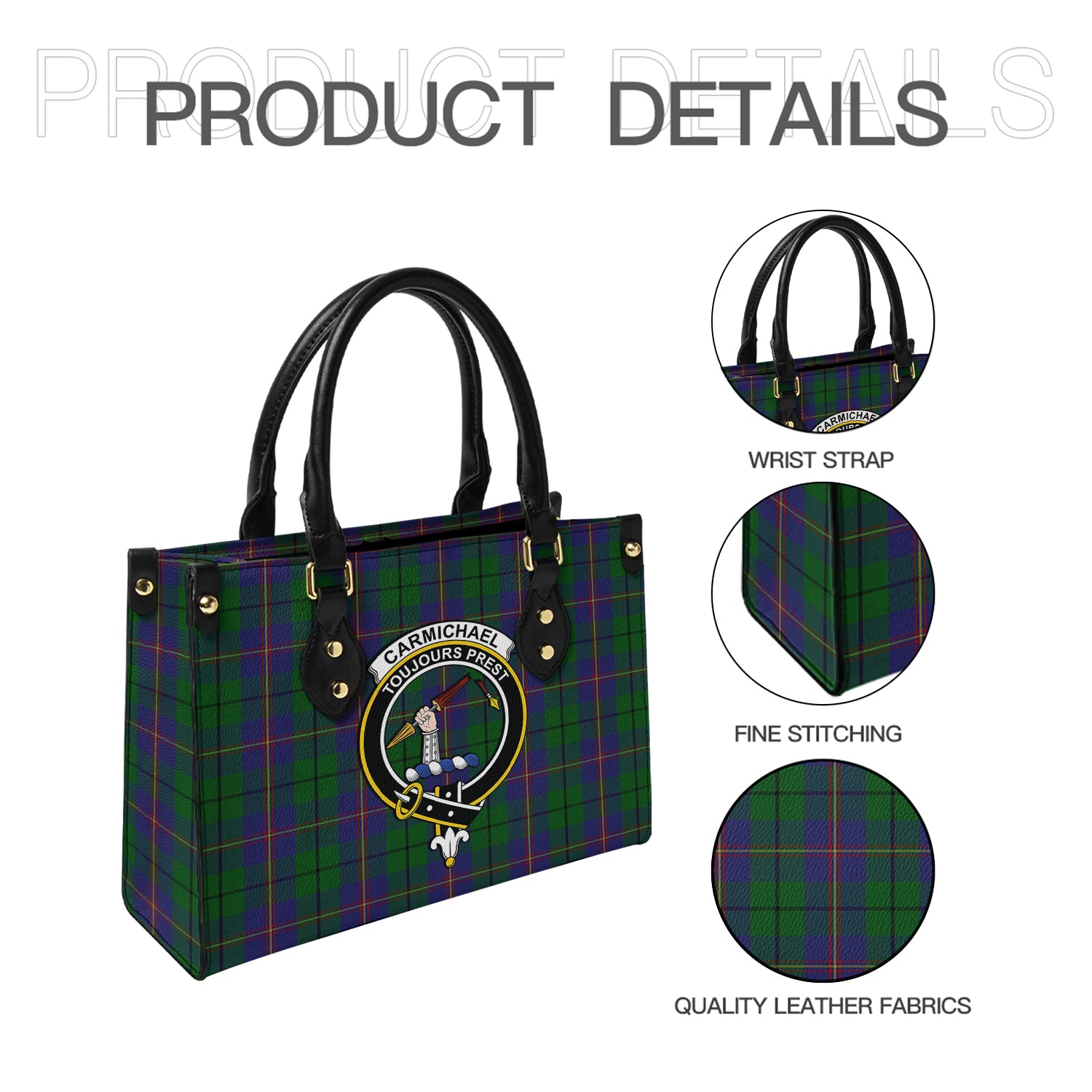 carmichael-tartan-leather-bag-with-family-crest