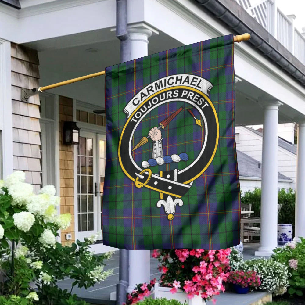 Carmichael Tartan Flag with Family Crest - Tartan Vibes Clothing