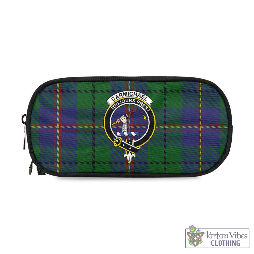 Tartan Vibes Clothing Carmichael Tartan Pen and Pencil Case with Family Crest