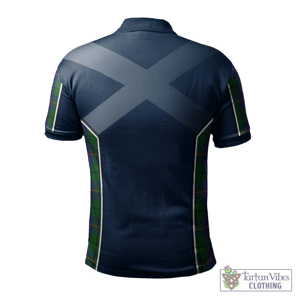 Tartan Vibes Clothing Carmichael Tartan Men's Polo Shirt with Family Crest and Lion Rampant Vibes Sport Style